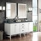 James Martin Vanities Addison 72" Double Bathroom Vanity in Glossy White with 3 cm Parisien Bleu Quartz Top and Rectangular Sinks, , large