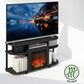 HOMLUX 47" Curved TV Stand with No Heat Electric Fireplace in Americano and Black, , large