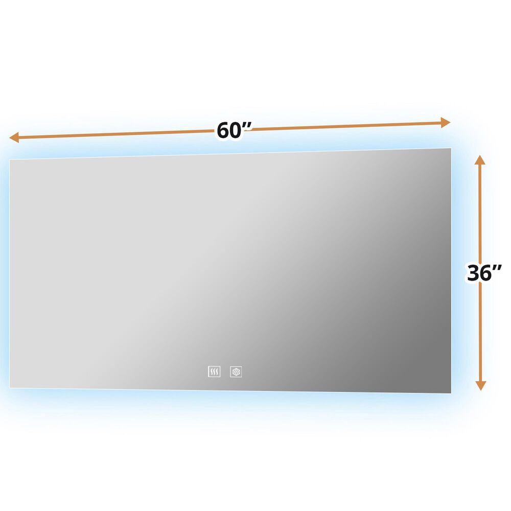 Lexora Home Vellum 60" x 36" LED Vanity Mirror, , large
