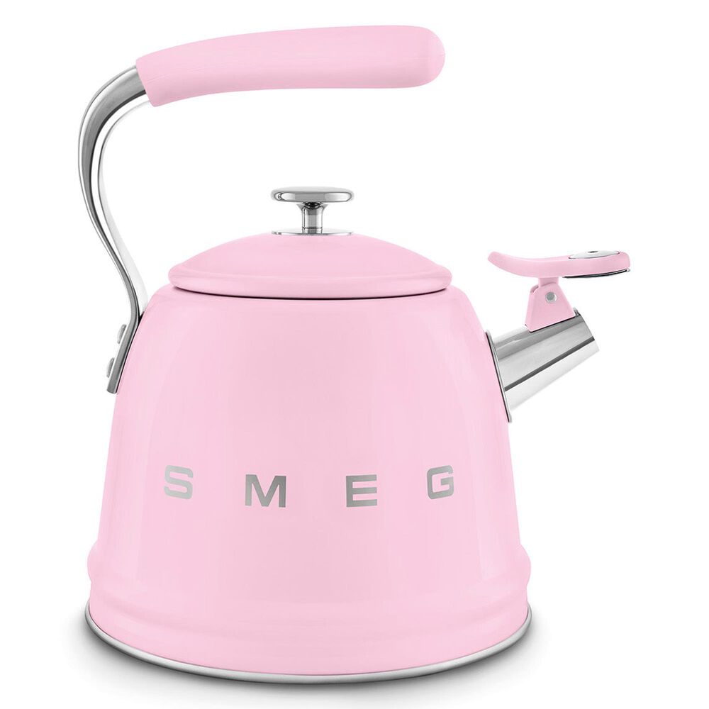 SMEG Retro Style 10-Cup Whistling Kettle in Pink, , large