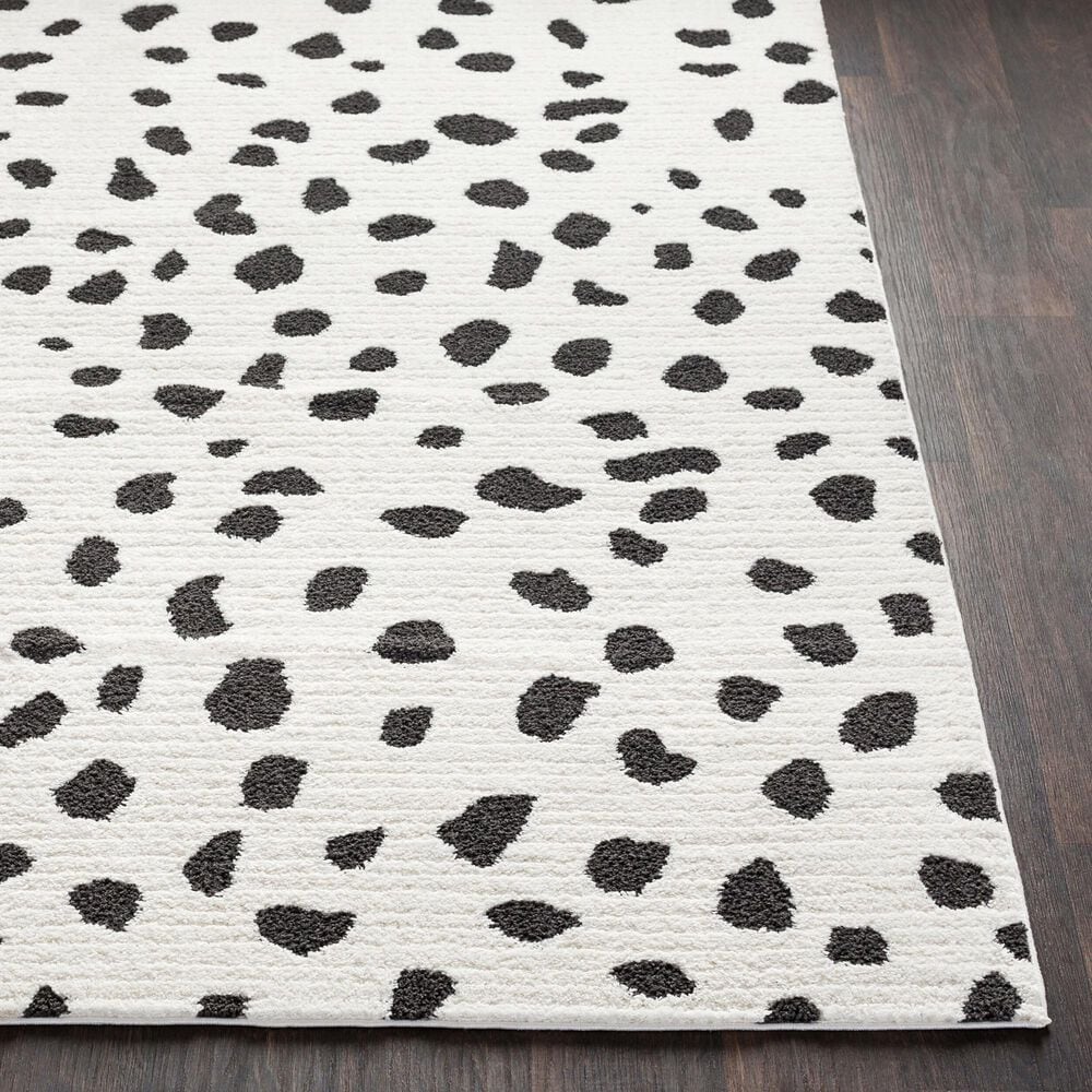 Surya Moroccan Shag Black and White 7&#39;10&quot; x 10&#39;2&quot; Area Rug, , large