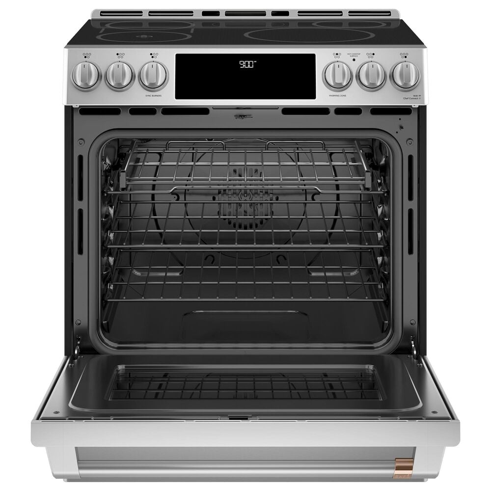 Cafe 30&quot; Slide-In Induction Smoothtop Range in Stainless Steel, , large