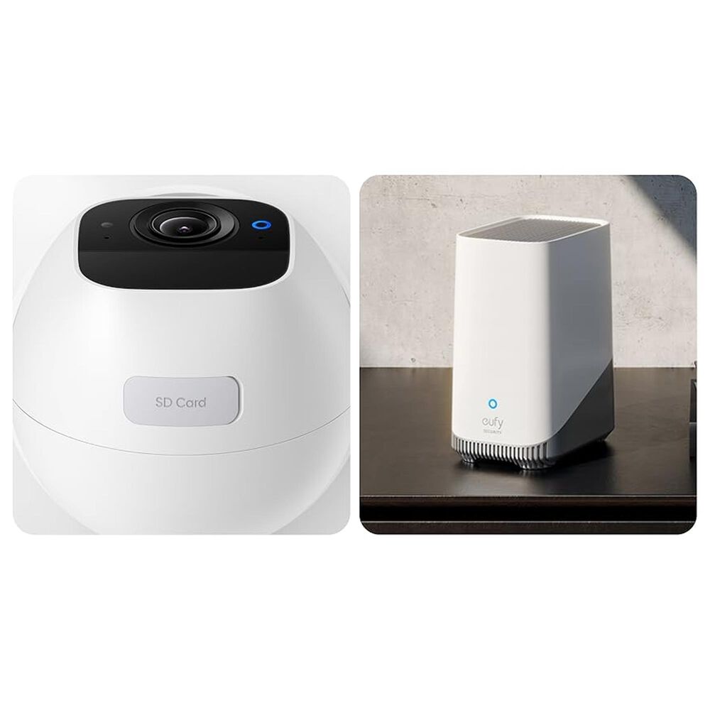 eufy E30 Outdoor SoloCam Security Camera with Solar Panel in White, , large