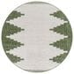 Surya Eagean EAG-2435 Grass Green, Ivory, Dark Green and Seafoam 6"7" Round Indoor/Outdoor Area Rug, , large