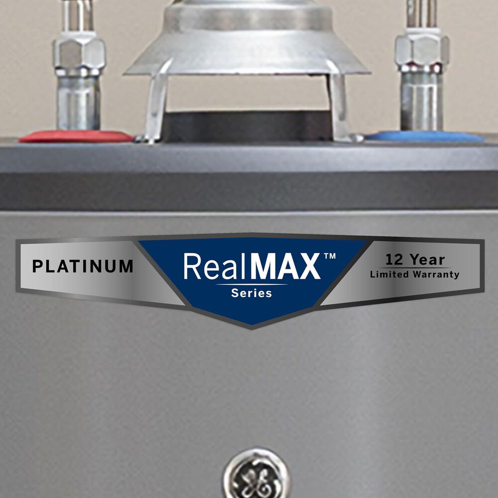 GE Appliances RealMAX Platinum 40-Gallon Short Liquid Propane Atmospheric Water Heater in Gray, , large