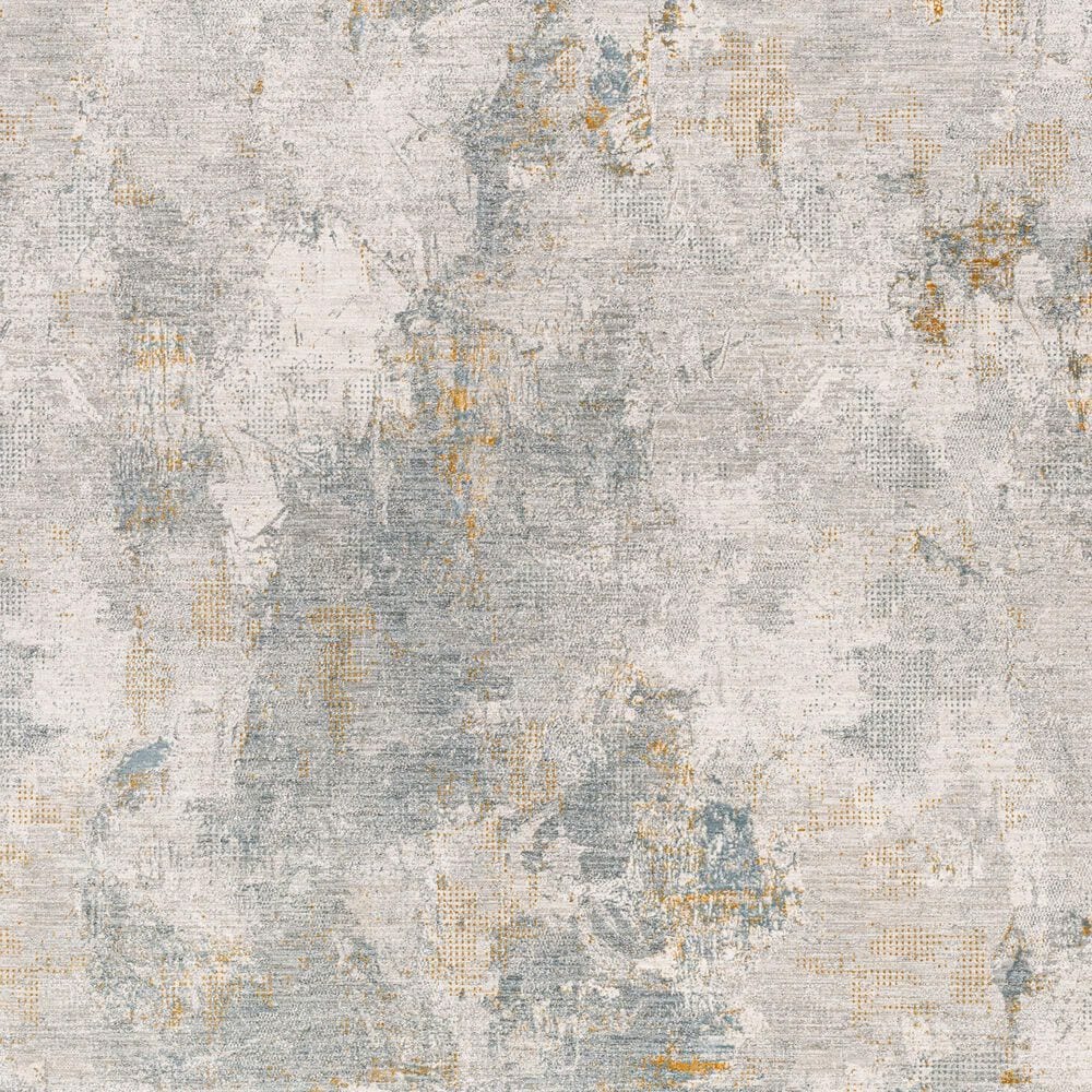 Surya Dresden DRE-2322 Medium Gray, Gray, White, Denim, Mustard and Light Slate 2&#39;7&quot; x 10&#39; Runner, , large