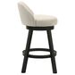 Armen Living Erika Swivel Counter Height Stool with Cream Upholstery in Black, , large
