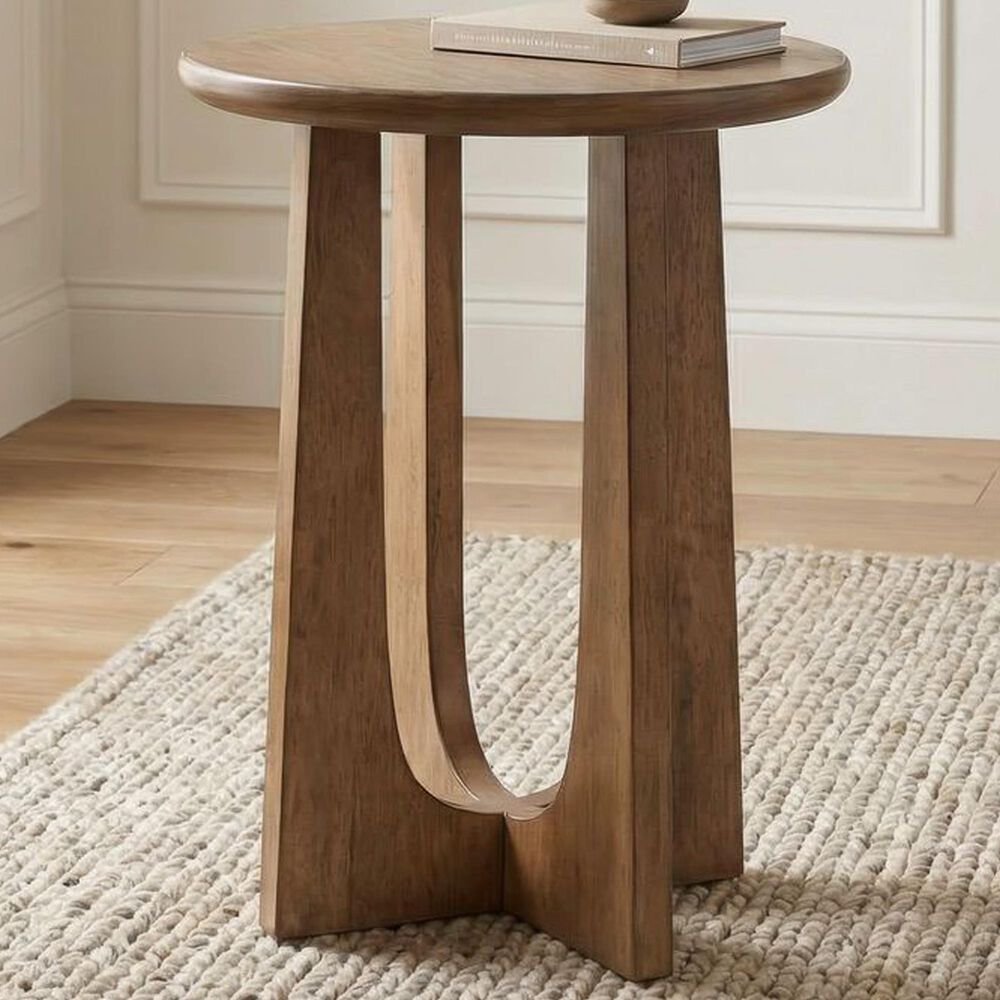 Belle Furnishings Bexley Chairside Table in Tuscan Brown, , large