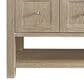 James Martin Vanities Breckenridge 60" Single Bathroom Vanity in Whitewashed Oak with 3 cm White Zeus Quartz Top and Rectangular Sink, , large