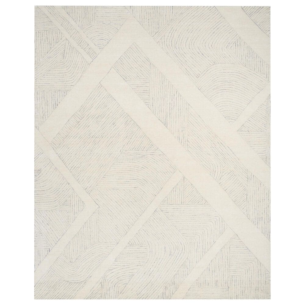 Nourison Pure Patterns Ivory and Grey 8"6" x 11"6" Area Rug, , large