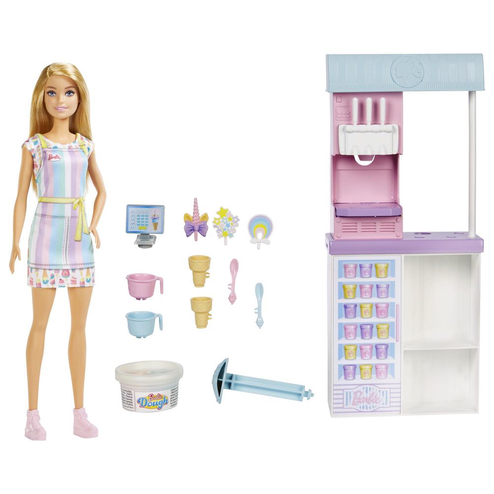 Barbie Ice Cream Shop Playset, , large