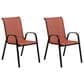 Furniture of America Nina Stacking Patio Arm Chair in Red ( Set of 2), , large