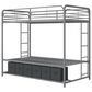 DHP Bellona Twin Over Twin Storage Bunk Bed in Silver, , large