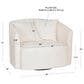 Linon Home Decor Rory Swivel Accent Chair in Off White, , large