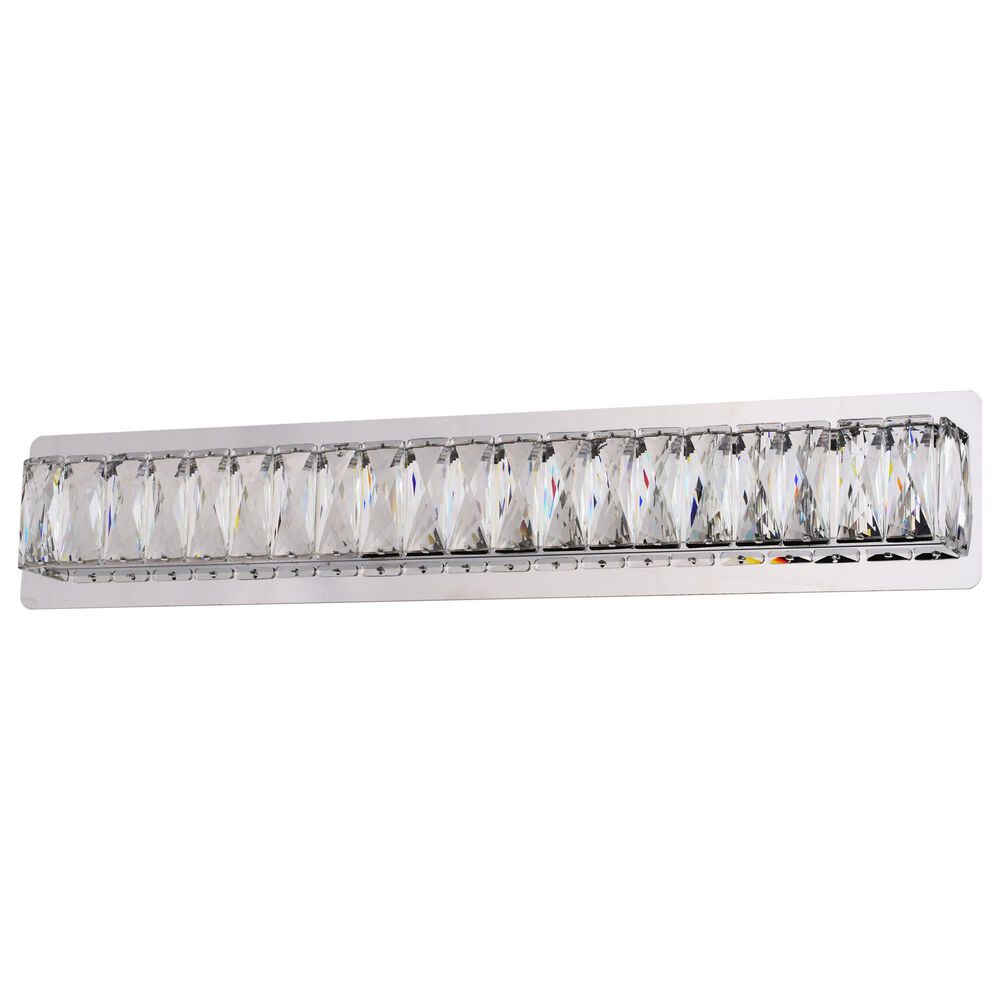 Vaxcel Melrose 1-Light Bathroom Vanity with LED Light in Chrome, , large
