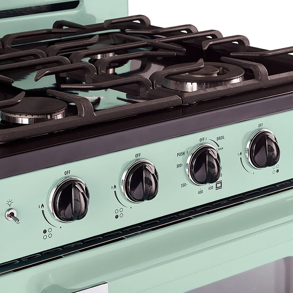 Unique Appliances Classic Retro 30" Radiant Electric Glass Top Convection Range in Summer Mint Green, , large