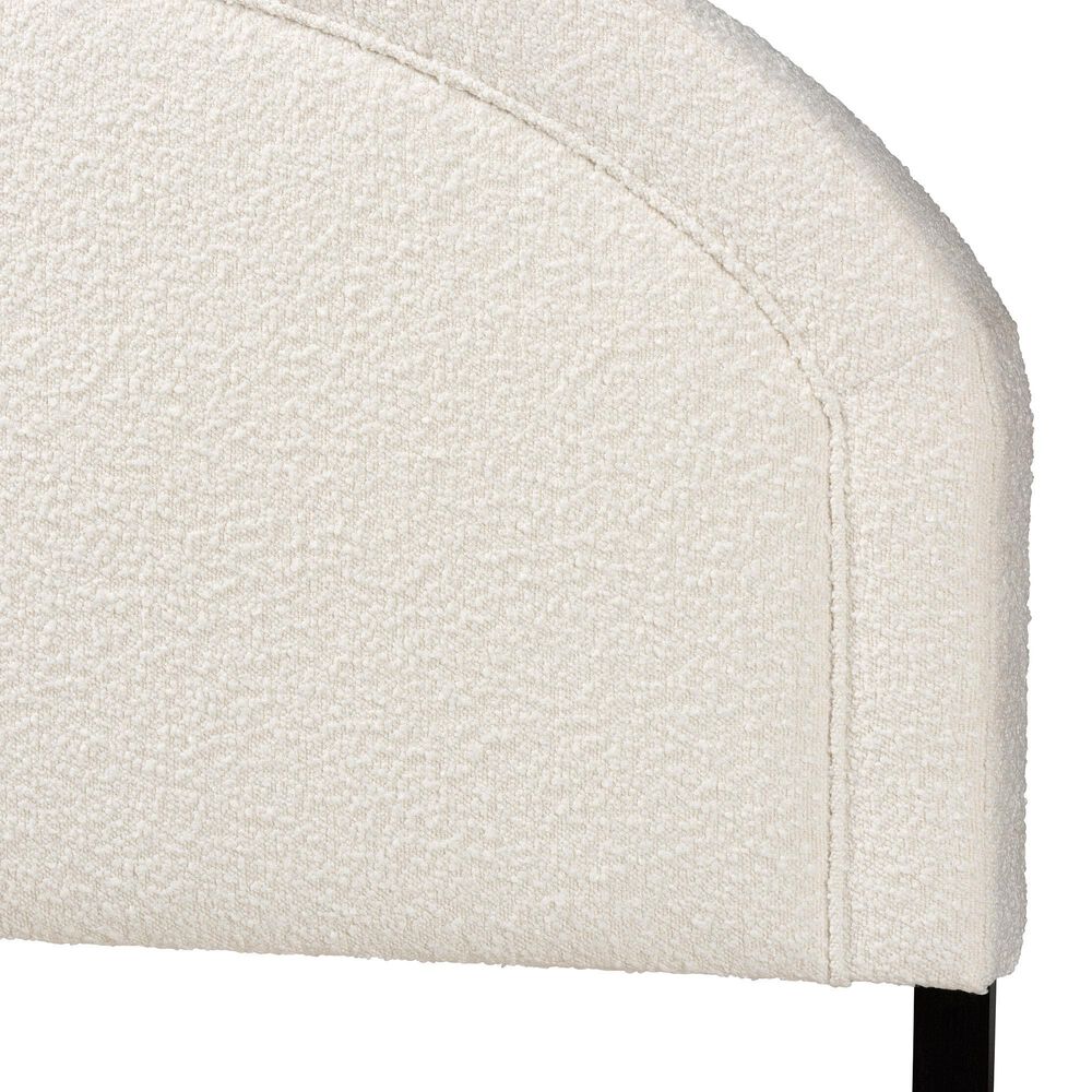 Baxton Studio Fiana Queen Upholstered Panel Headboard in Cream, , large