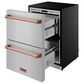 Thor Kitchen Gordon Ramsay 5.4 Cu. Ft. Undercounter Drawer Refrigerator with Rose Gold Handle Kit in Stainless Steel, , large