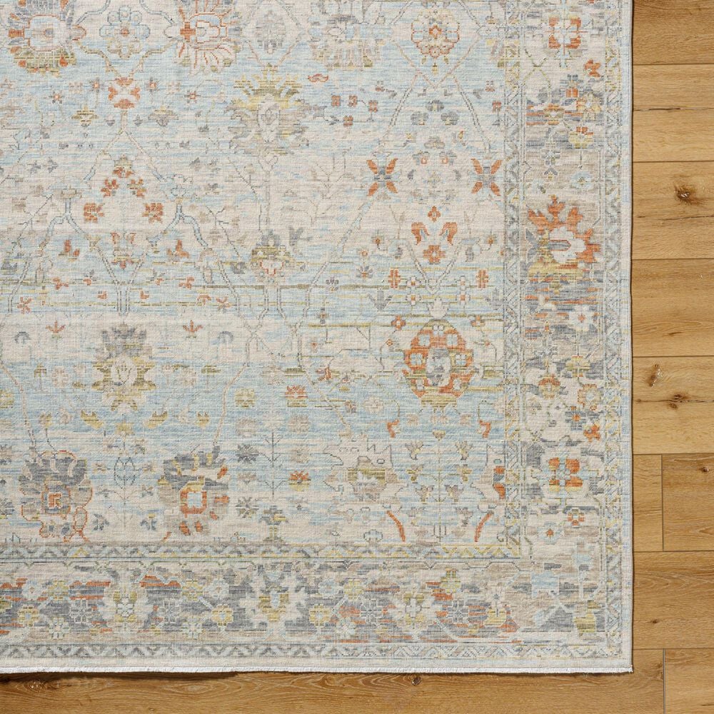 Surya Once Upon a Time Light Gray, Pale Blue, Gray, Tan, Light Olive and Dusty Coral 7&#39;10&quot; x 9&#39;10&quot; Area Rug, , large