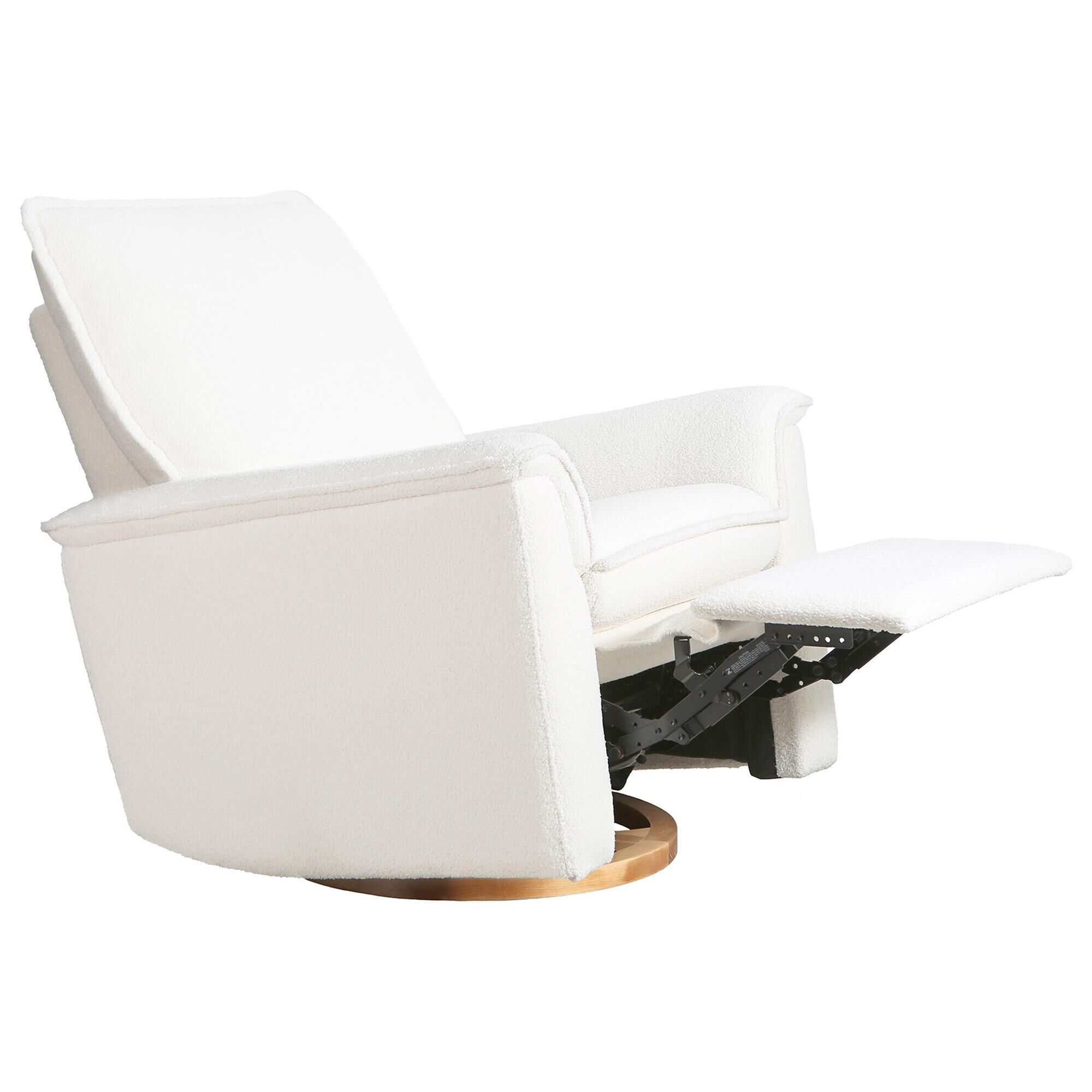 Baby Appleseed Anza Power Nursery Swivel Recliner in Snow