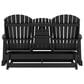 Ashley Hyland Wave Patio Glider Loveseat in Black, , large