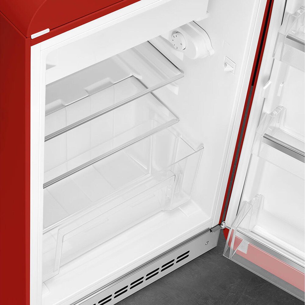 SMEG 4.48 Cu. Ft. Freestanding Compact Refrigerator with Right Hinge in Red, , large