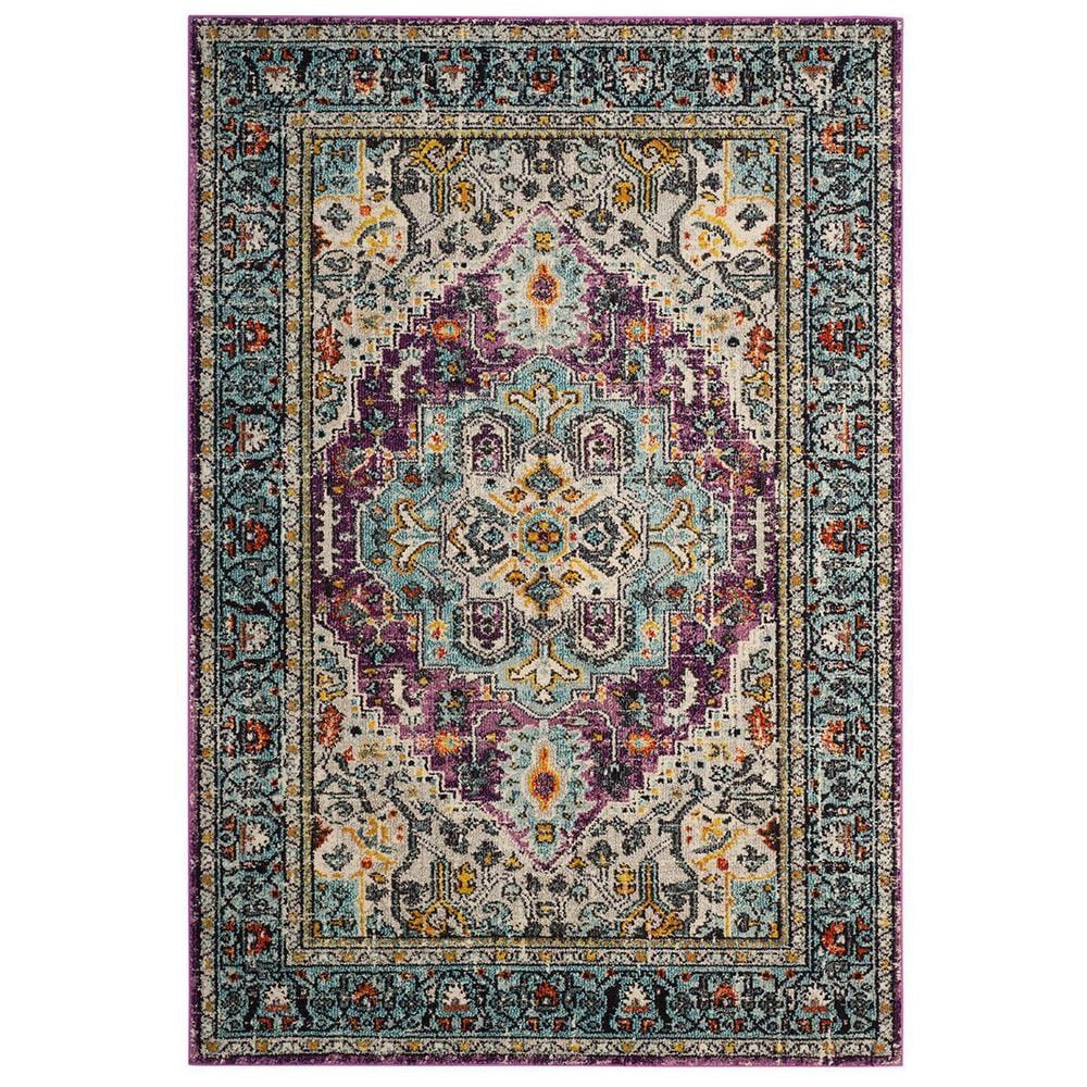 Safavieh Monaco MNC251L-212 2&#39;2&quot; x 12&#39; Violet/Light Blue Runner, , large