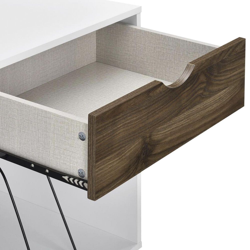 Novogratz Concord Turntable Stand with Drawers in White, , large