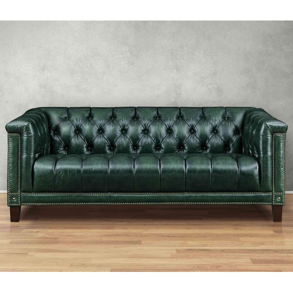 Hydeline Picadilly Stationary Sofa in Emerald Green, , large