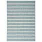 Nourison Positano POS03 Aqua and Ivory 6" x 9" Indoor/Outdoor Area Rug, , large