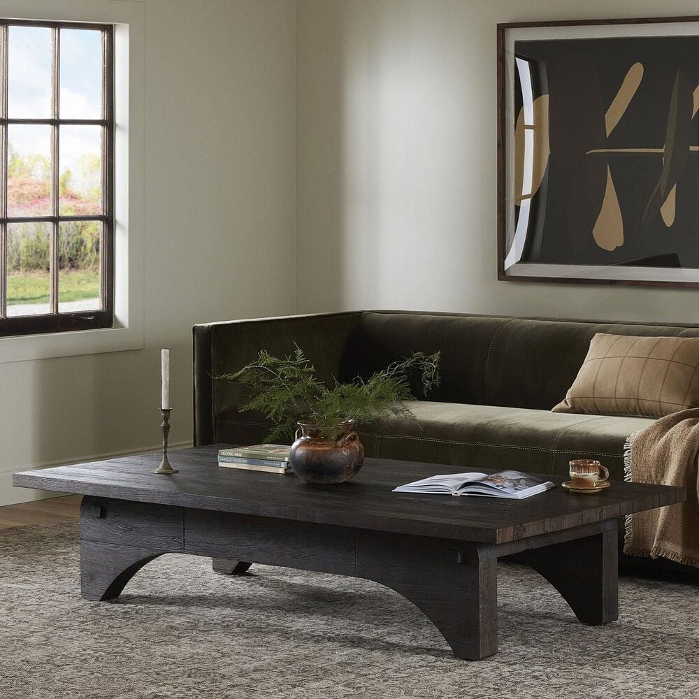 Four Hands Wesson Winchester Coffee Table in Smoked Alder, , large