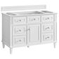 James Martin Vanities Lorelai 48" Single Vanity in Bright White with 3 cm Arctic Fall Solid Surface Top, , large