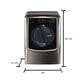 LG 9.0 Cu. Ft. Electric Dryer With Steam in Black Stainless Steel, , large