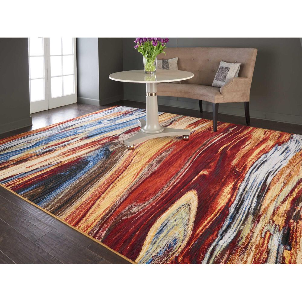 Nourison Chroma CRM04 7&#39;9&quot; x 9&#39;9&quot; Lava Flow Area Rug, , large