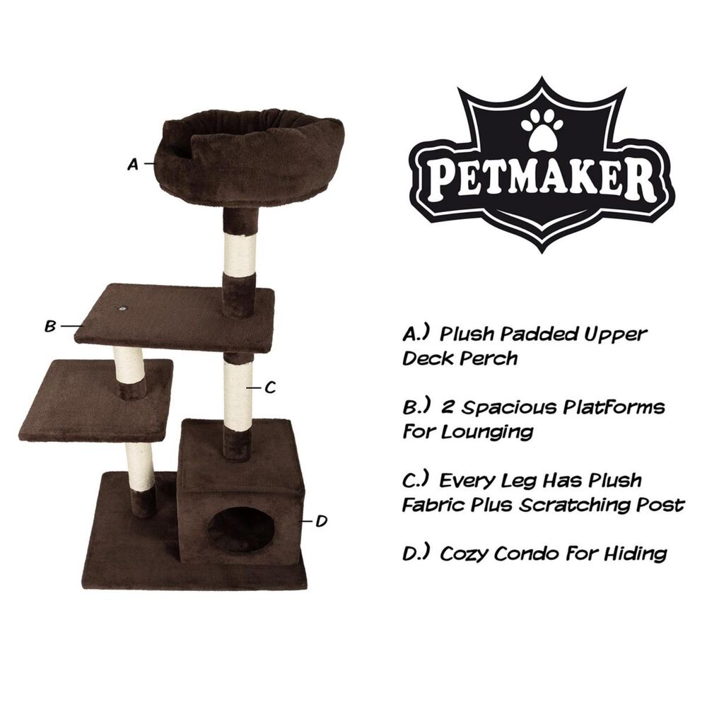 Timberlake Petmaker 4 Tier Cat Tree Penthouse, , large