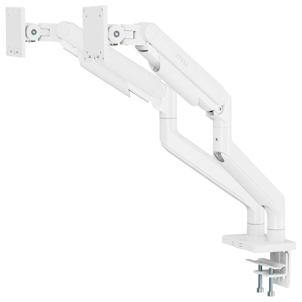 MSI Dual-Arm Monitor Mount for 17 to 45" Displays in Matte White, , large