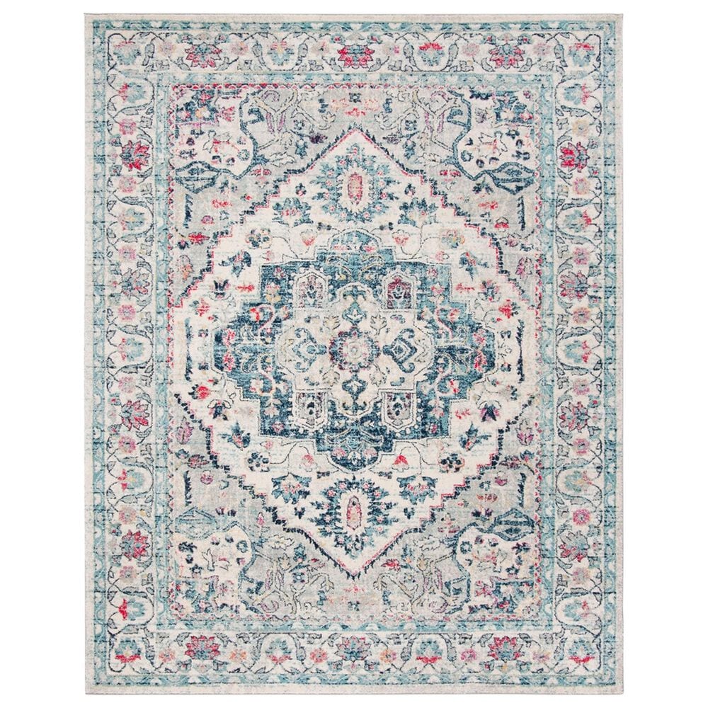 Safavieh Madison MAD930N 8" x 10" Navy and Fuchsia Area Rug, , large