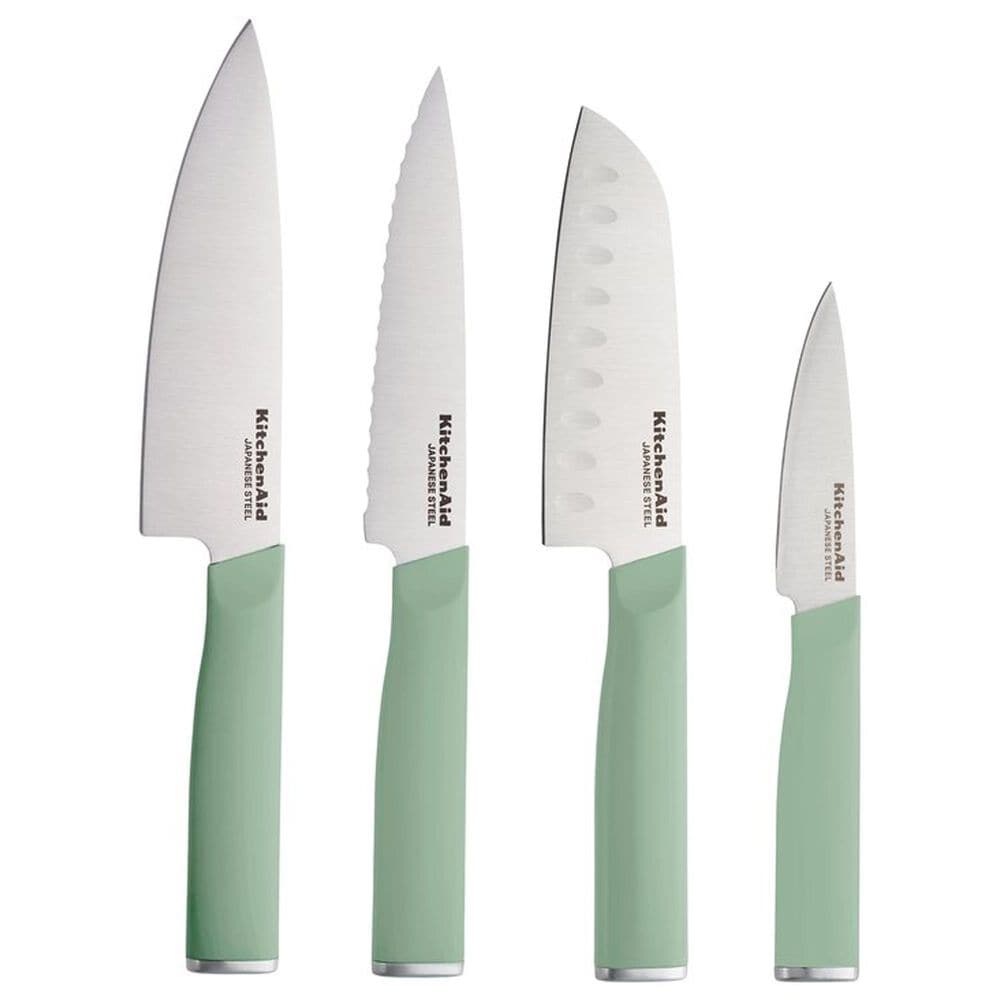 KitchenAid 4-Piece Chef Knife Set with Blade Covers in Pistachio, , large