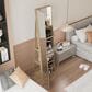 GigaCloud Swivel Jewelry Cabinet with Full Length Mirror and Locking Mechanism in Brown, , large