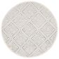 Safavieh Micro-Loop MLP262F 5" Round Gray and Ivory Area Rug, , large