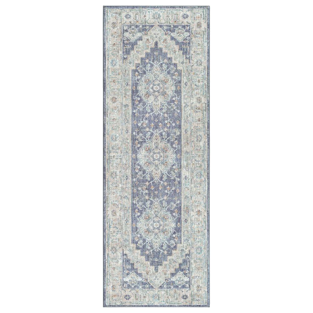 Surya Avant Garde 2"7" x 10" Gray, Beige and Denim Runner, , large