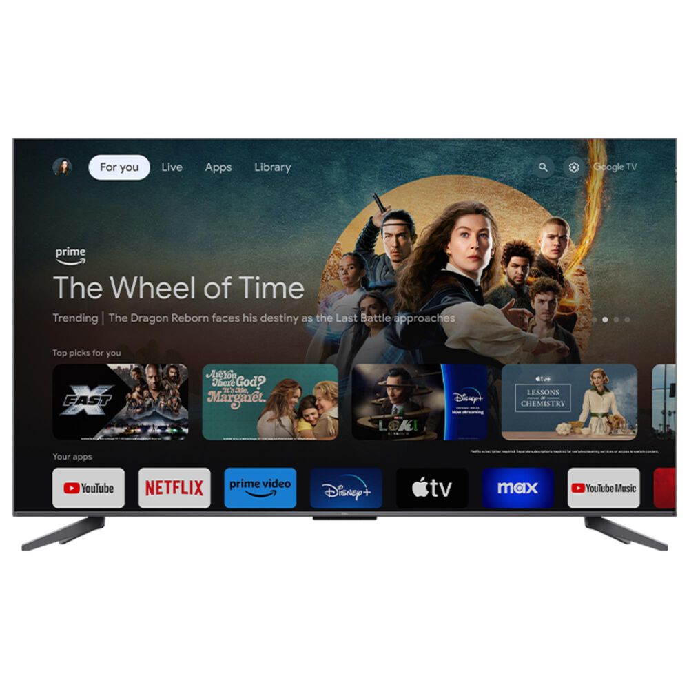 TCL 55&quot; Class 4K UHD HDR QLED with Google TV in Black - Smart TV, , large