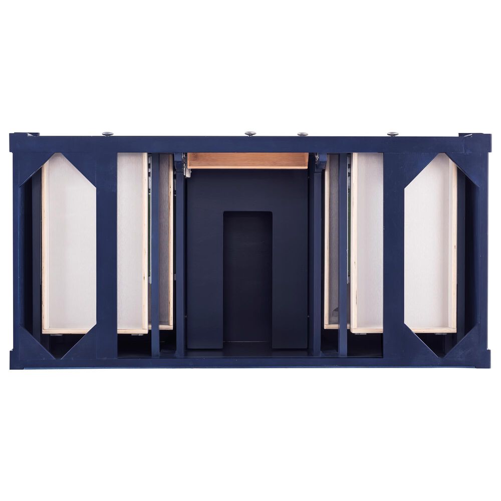 James Martin Vanities Brittany 48&quot; Single Bathroom Vanity in Victory Blue with 3 cm Victorian Silver Quartz Top and Rectangular Sink, , large