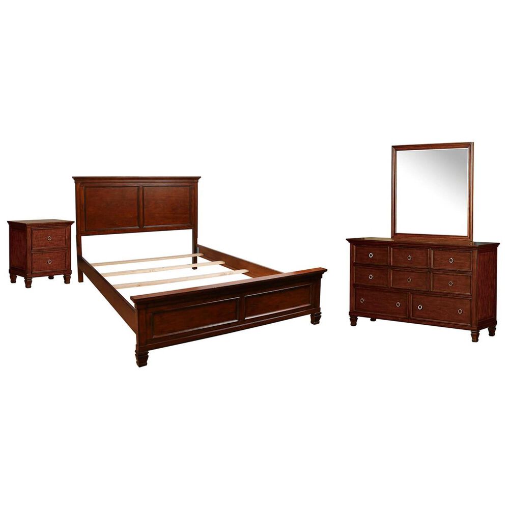 New Heritage Design Tamarack 4 Piece King Bedroom Set in Cherry, , large
