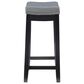 Linon Home Decor Claridge Counter Stool with Light Grey Cushion in Black, , large