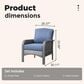 HOMLUX 27" Patio Single Chair in Denim Blue (Set of 2), , large