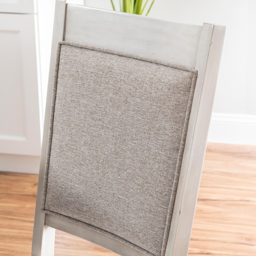 Linon Home Decor Marcum 7-Piece Rectangular Dining Set in White and Dark Grey, , large