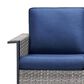 Sunwell Garden 5-Piece Patio Chat Set with Two Stationary Chairs in Navy, , large