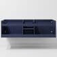 Lexora Home Geneva 60" Double Bathroom Vanity in Navy Blue with 2 cm White Carrara Marble Top and Rectangular Sinks, , large