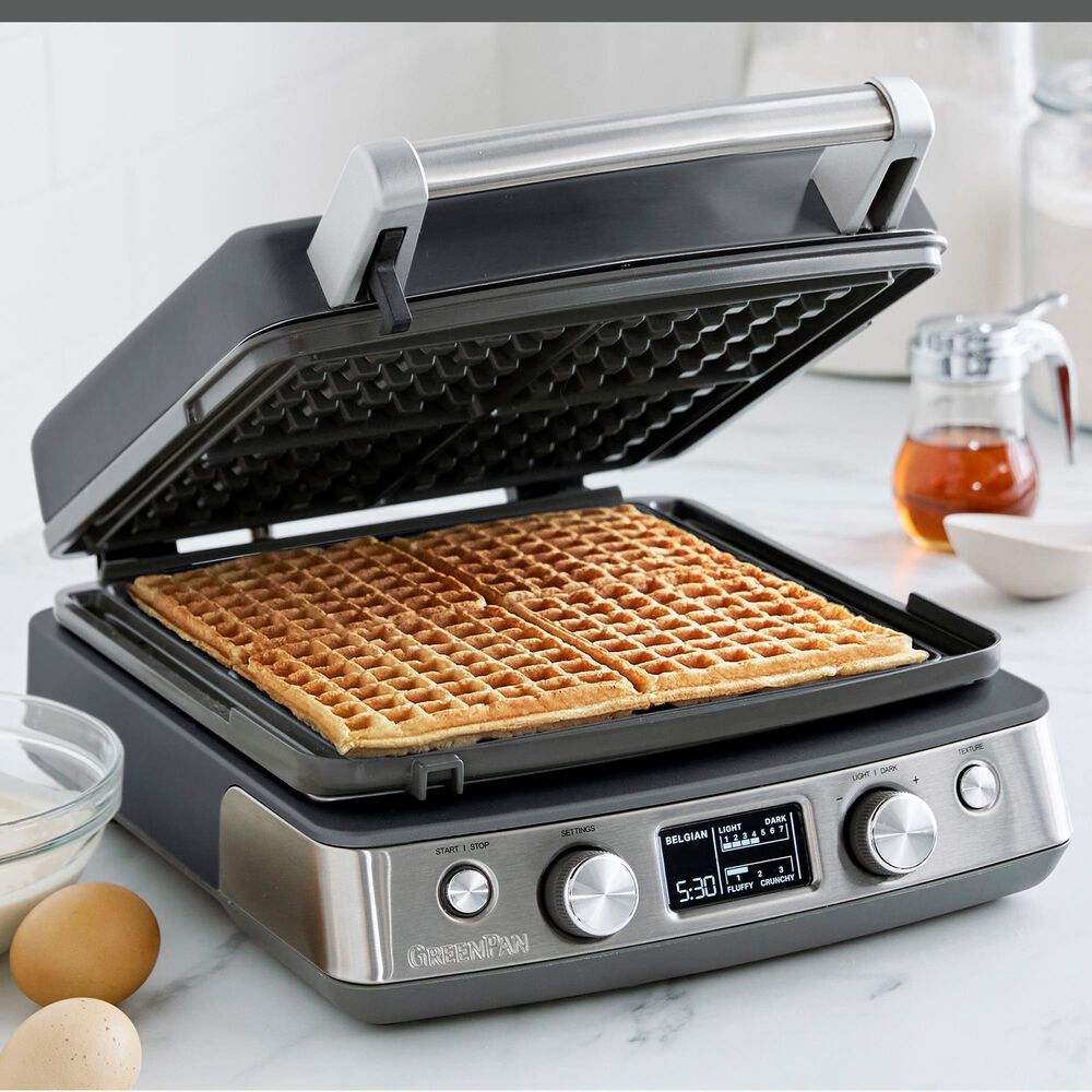 Green Pan Elite 4-Square Waffle Maker in Graphite, , large